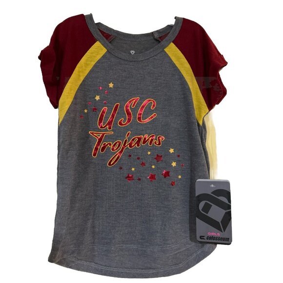 New USC Trojans Toddler Girls 3T Chloe Tee Shirt Colosseum - Picture 1 of 5
